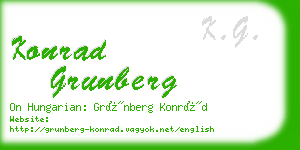 konrad grunberg business card
